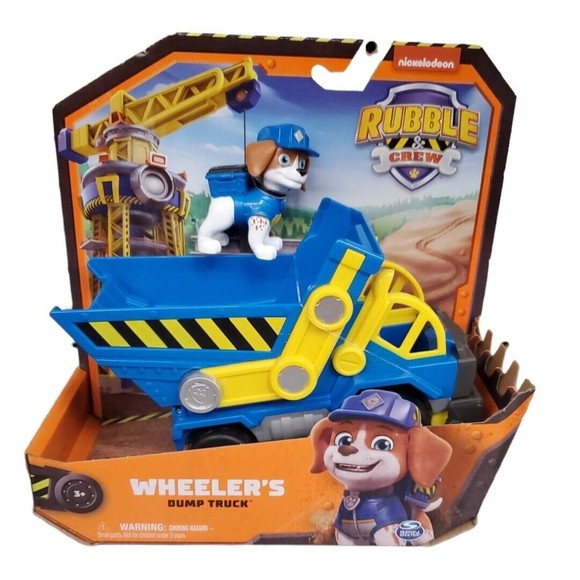 Paw Patrol Rubble & Crew Wheeler's Dump Truck Figure & Vehicle 2023
